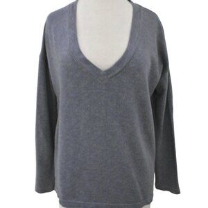 JAMES PERSE Boxy v-neck pullover Top sz 3 L Cotton jersey Made in USA WXT3963CU